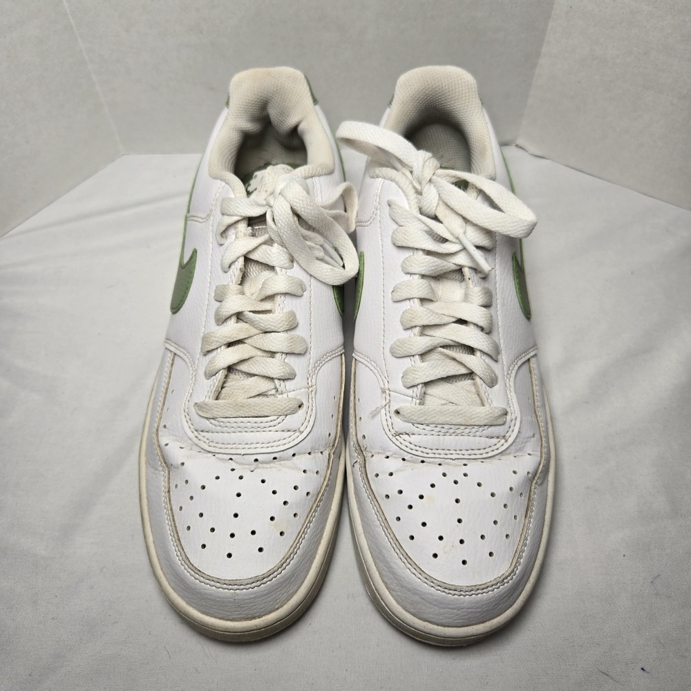 Nike Court Vision Next Nature Low White Oil Green 8.5 School Play Streetwear - Picture 2 of 7